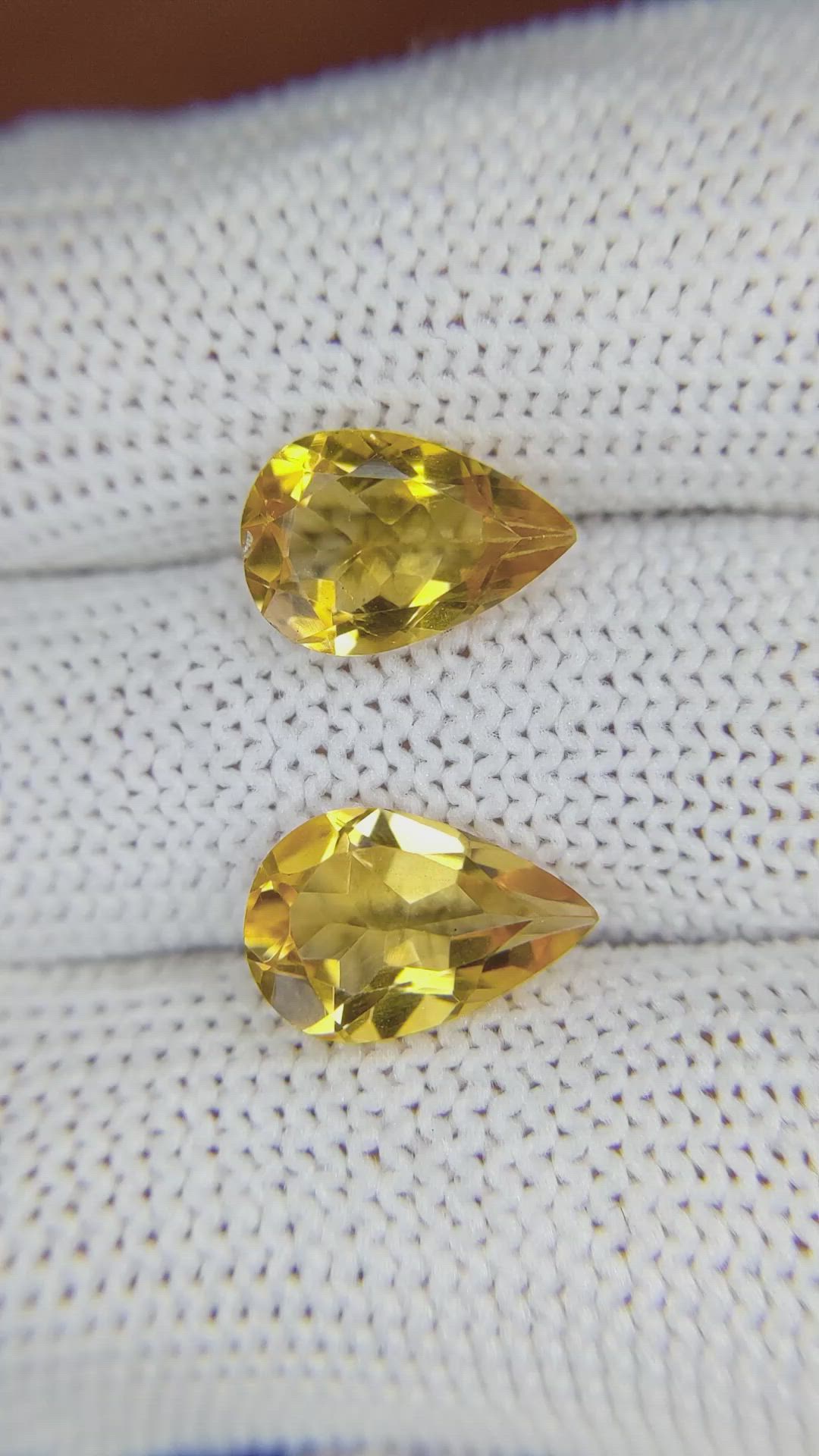 4.72 Ct.Tw.Total Carat Weight Citrine Pair from Brazil Size Video