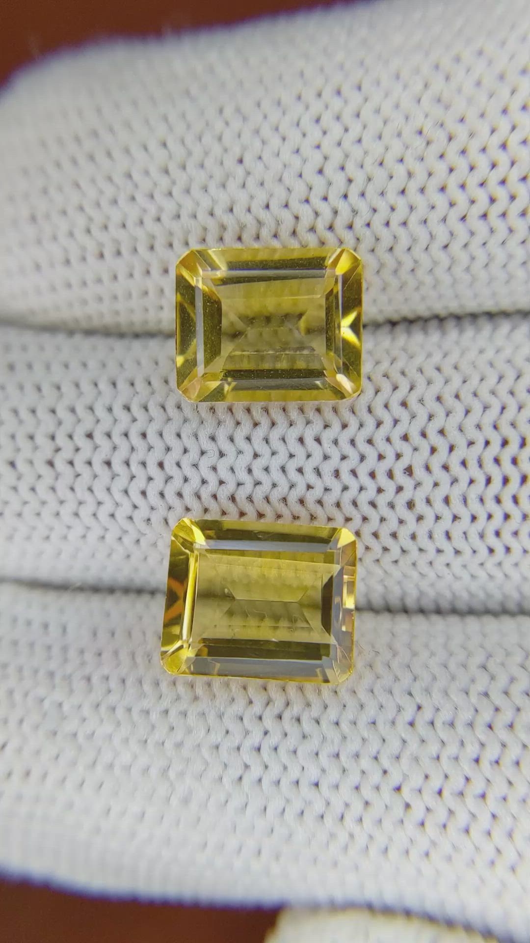 5.70 Ct.Tw.Total Carat Weight Citrine Pair from Brazil Size Video