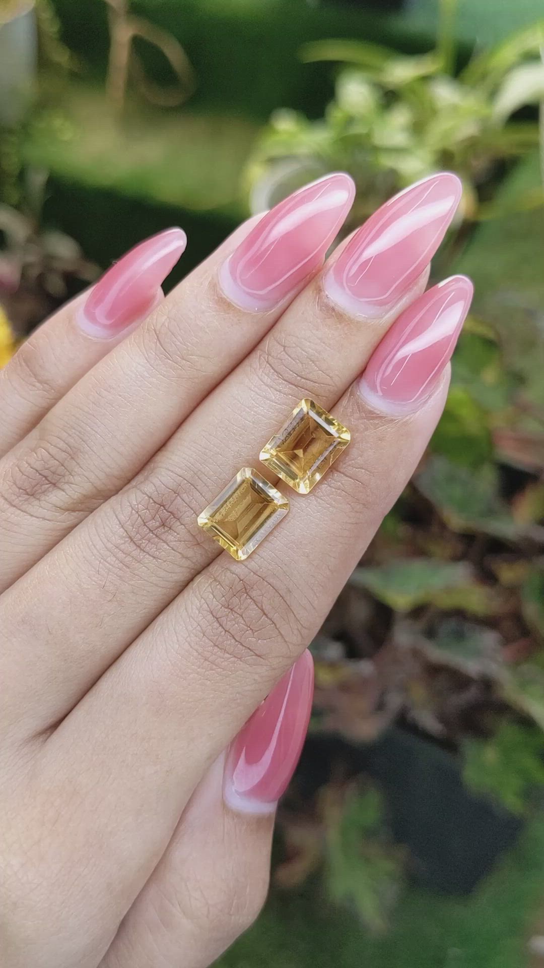 5.51&nbsp;Ct.Tw.Total Carat Weight Citrine Pair from Brazil Size Video