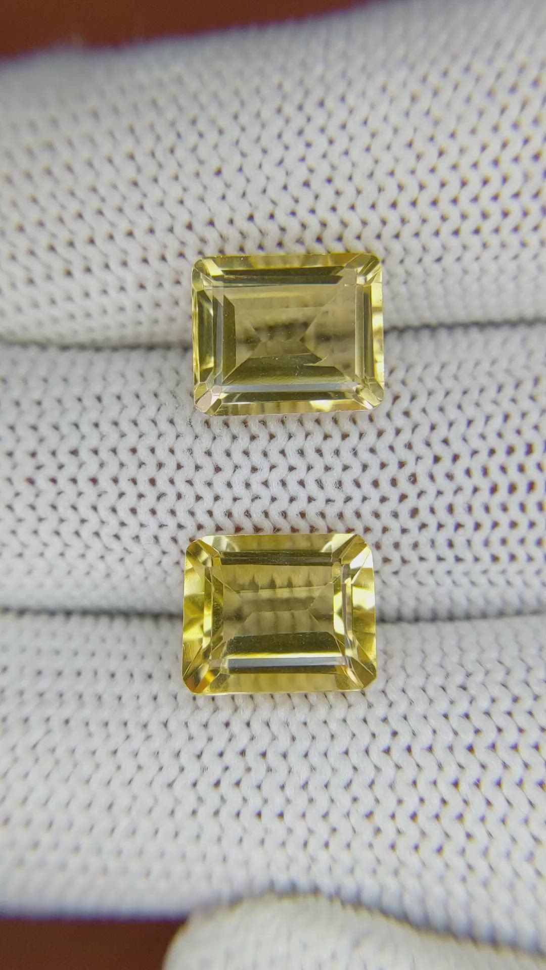 6.33 Ct.Tw.Total Carat Weight Citrine Pair from Brazil Size Video