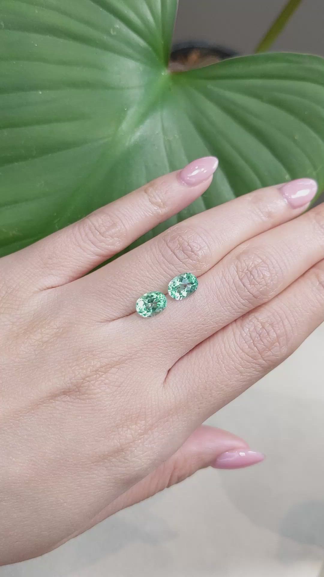 2.82 Ct.Tw.Total Carat Weight Paraiba Tourmaline Pair from Africa Size Video