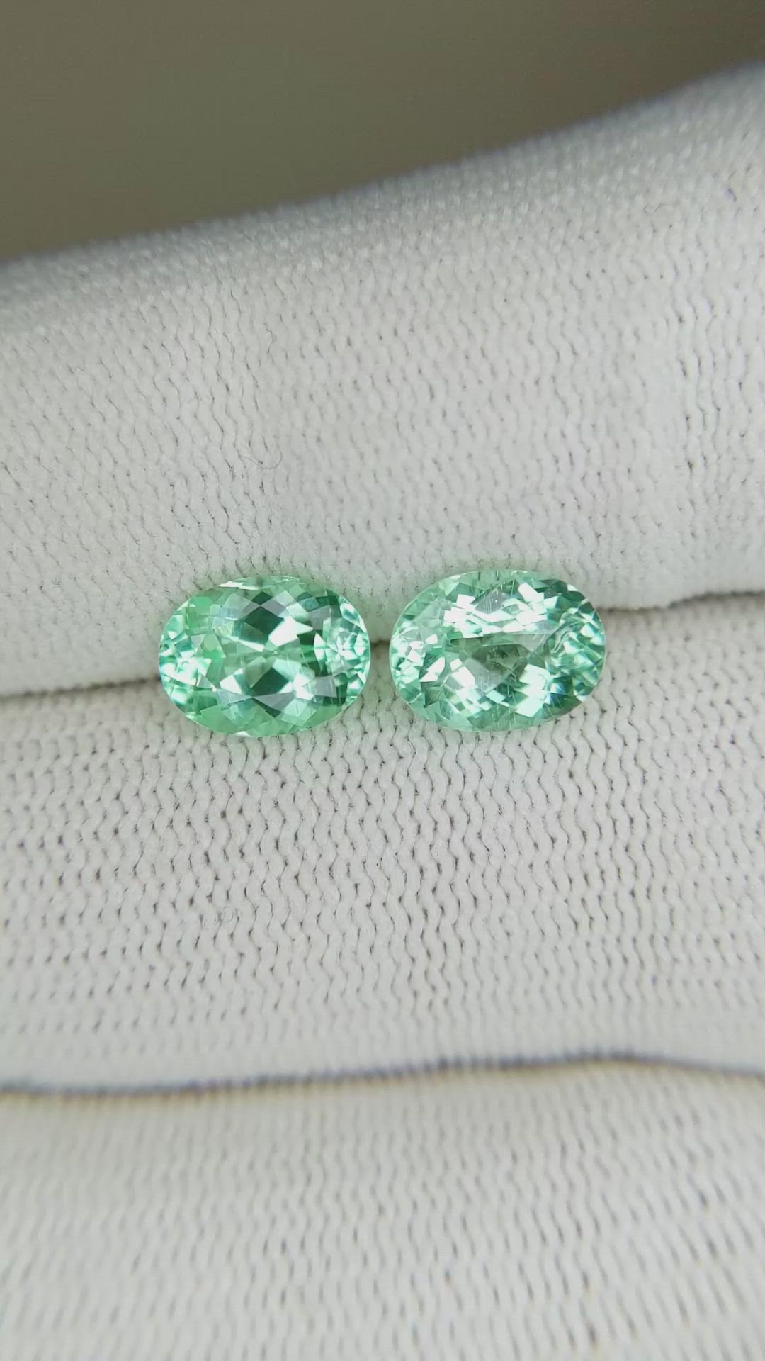 2.82 Ct.Tw.Total Carat Weight Paraiba Tourmaline Pair from Africa Size Video