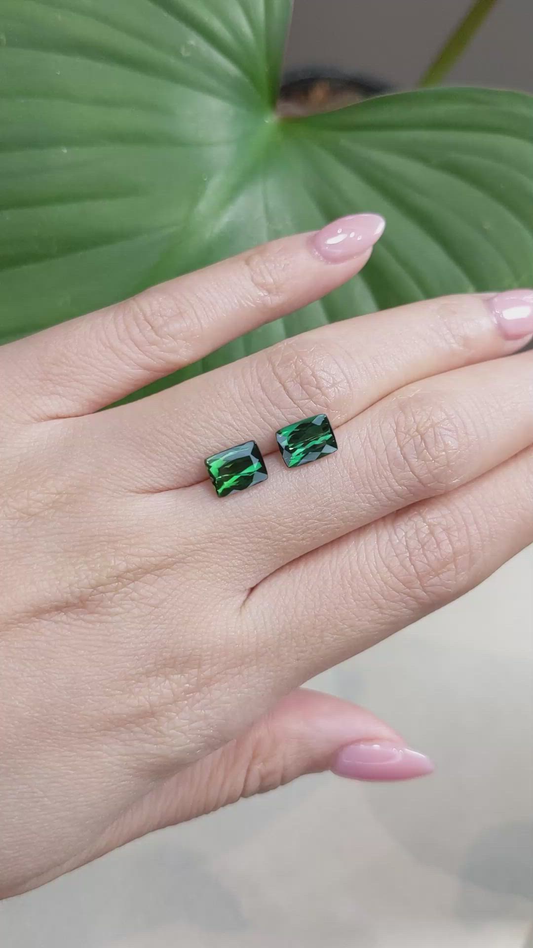 3.53 Ct.Tw.Total Carat Weight Tourmaline Pair from Mozambique Size Video