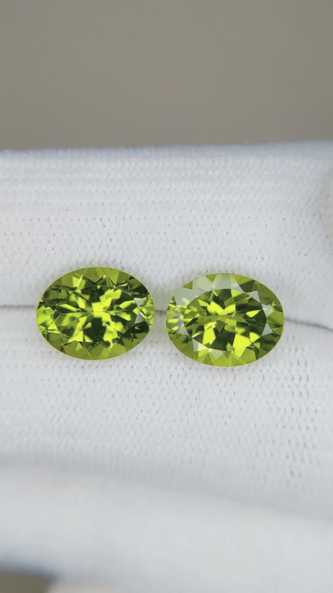5.39 Ct.Tw.Total Carat Weight Peridot Pair from Burma (Myanmar) Size Video