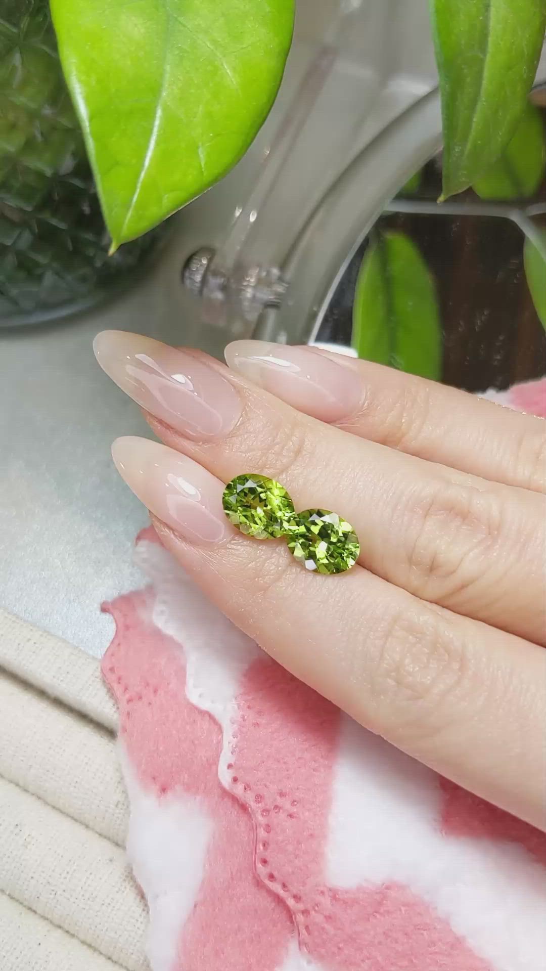 5.42 Ct.Tw.Total Carat Weight Peridot Pair from Burma (Myanmar) Size Video