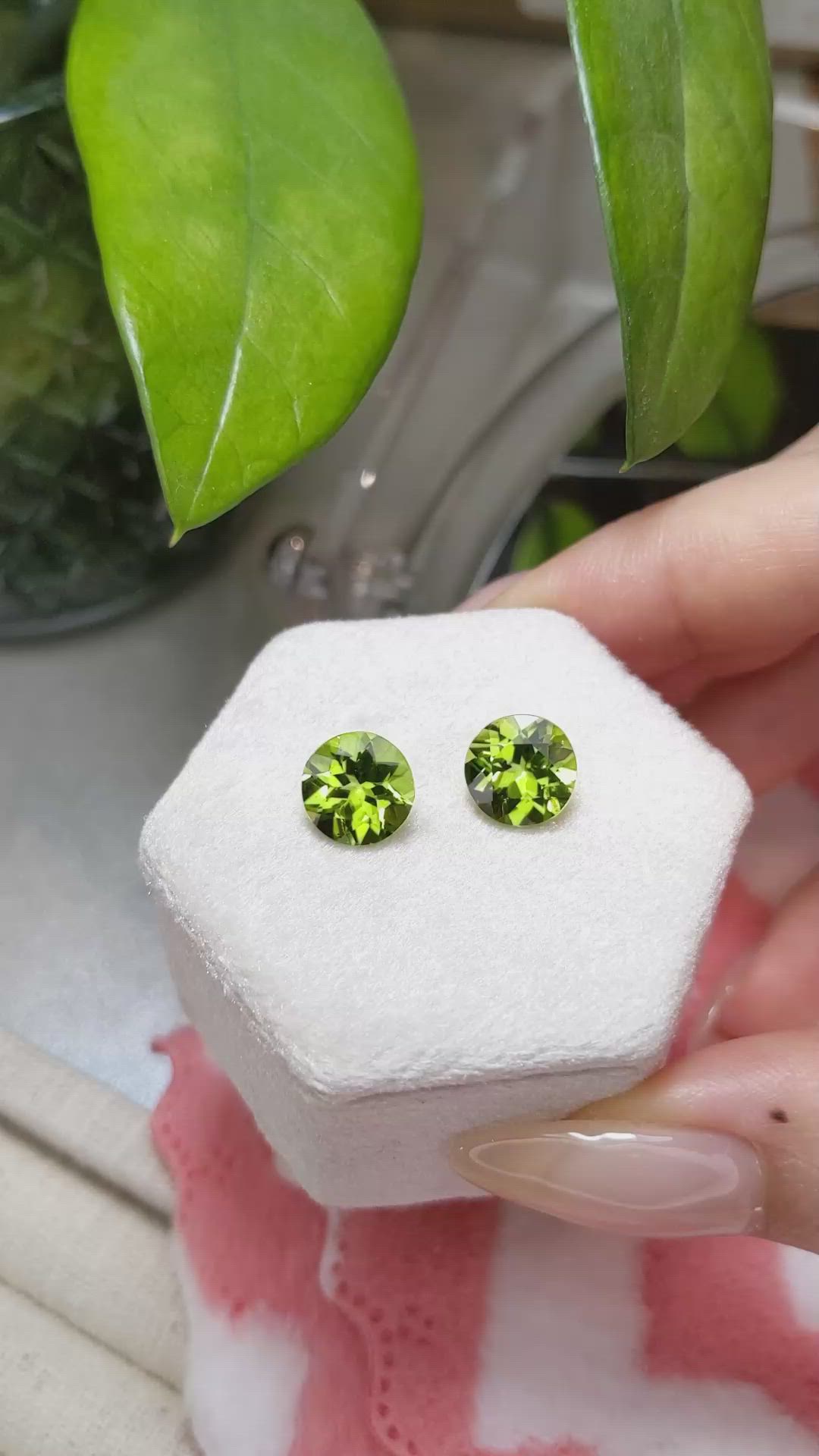 5.22 Ct.Tw.Total Carat Weight Peridot Pair from Burma (Myanmar) Size Video