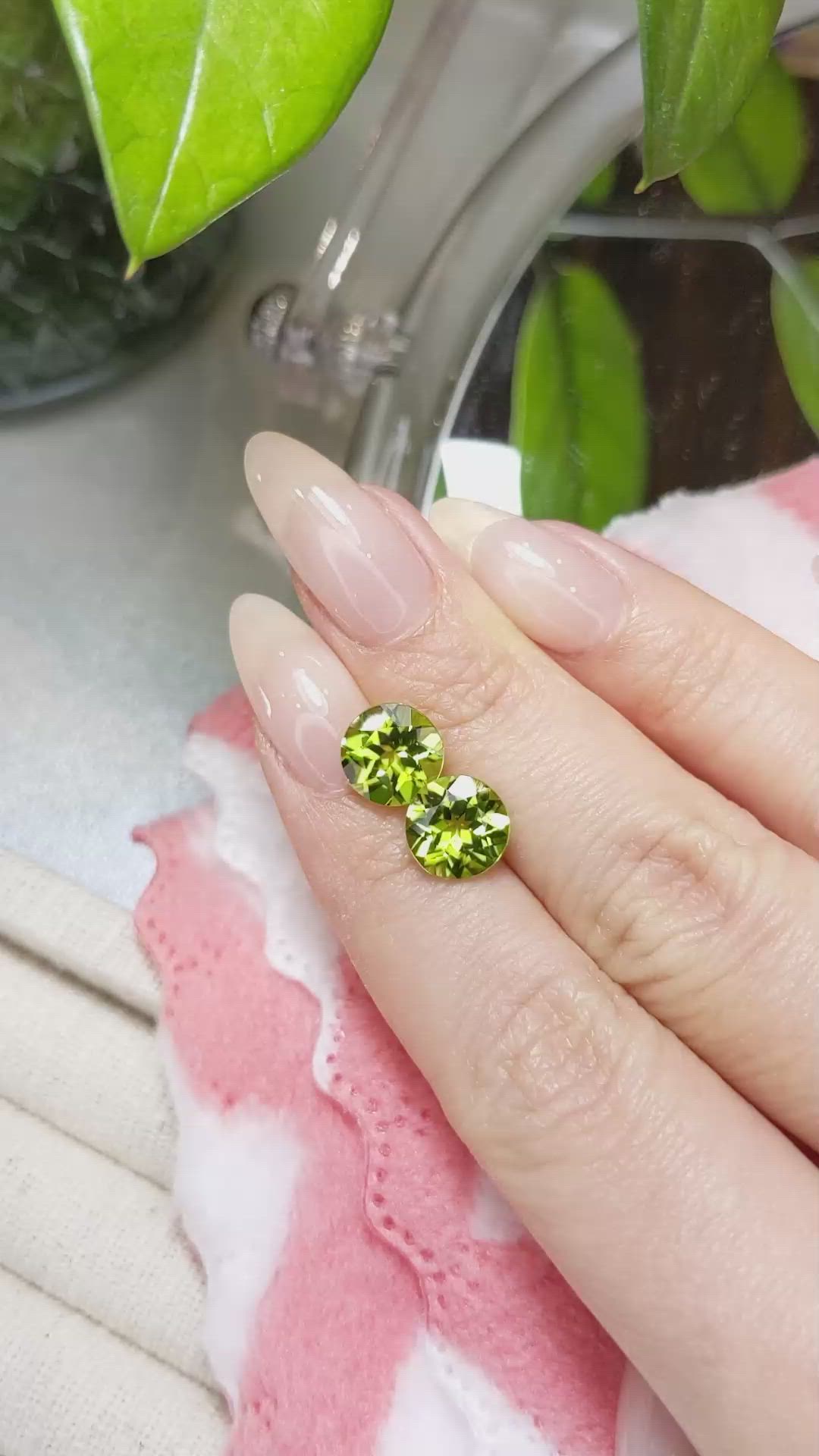 5.22 Ct.Tw.Total Carat Weight Peridot Pair from Burma (Myanmar) Size Video