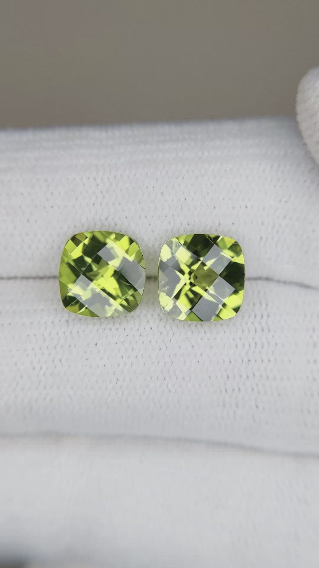 4.50 Ct.Tw.Total Carat Weight Peridot Pair from Burma (Myanmar) Size Video