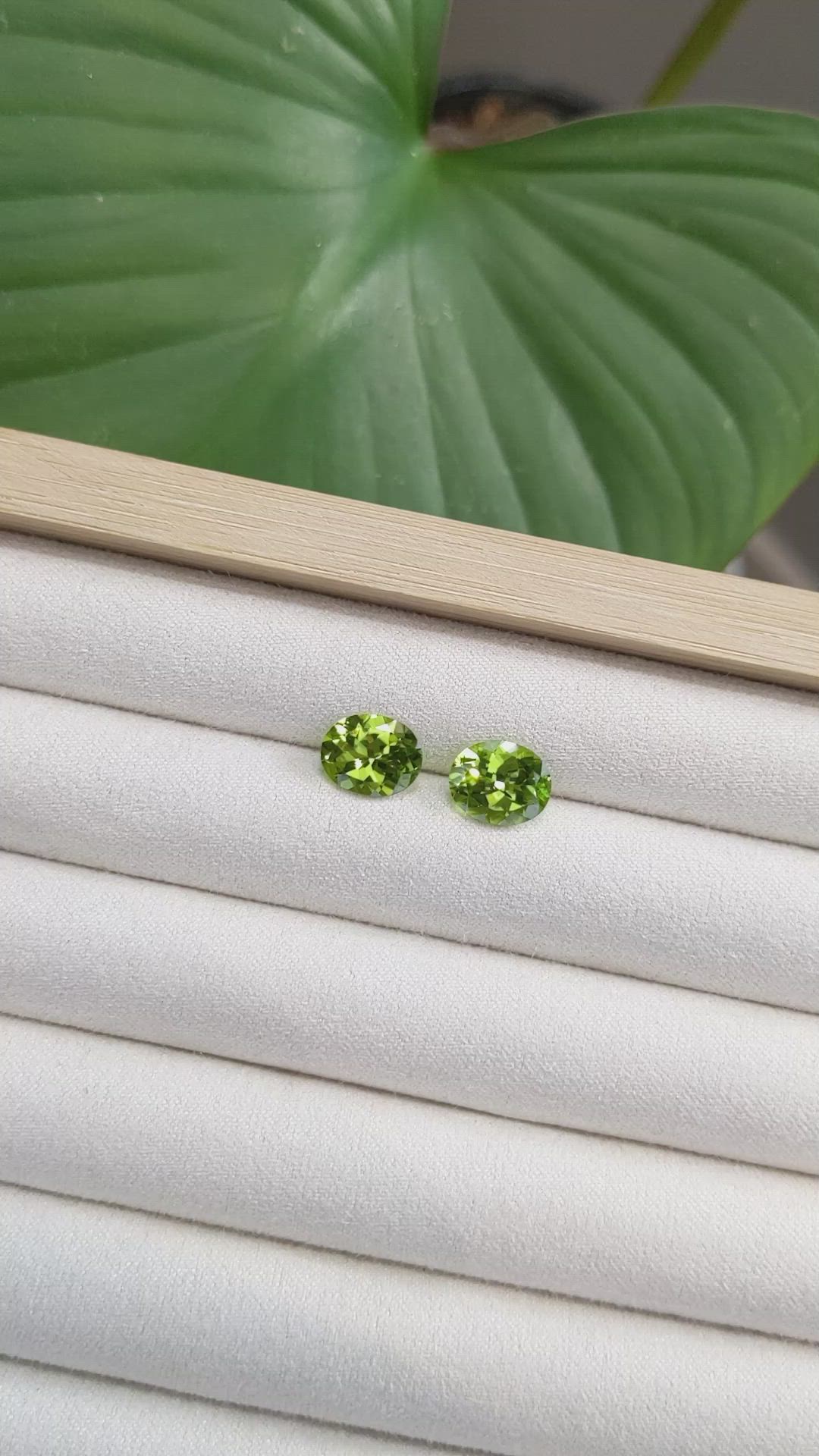 4.89 Ct.Tw.Total Carat Weight Peridot Pair from Burma (Myanmar) Size Video