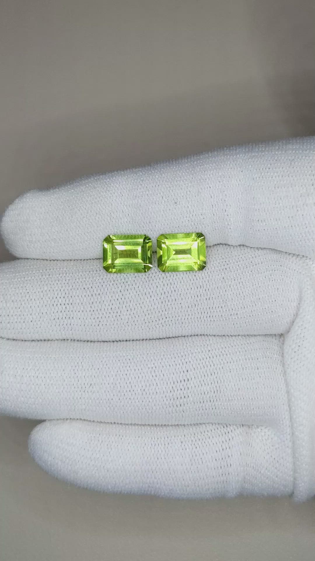 4.34 Ct.Tw.Total Carat Weight Peridot Pair from Burma (Myanmar) Size Video