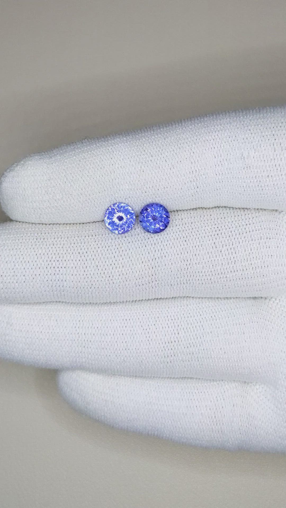 1.87&nbsp;Ct.Tw.Total Carat Weight Tanzanite Pair from Tanzania Size Video