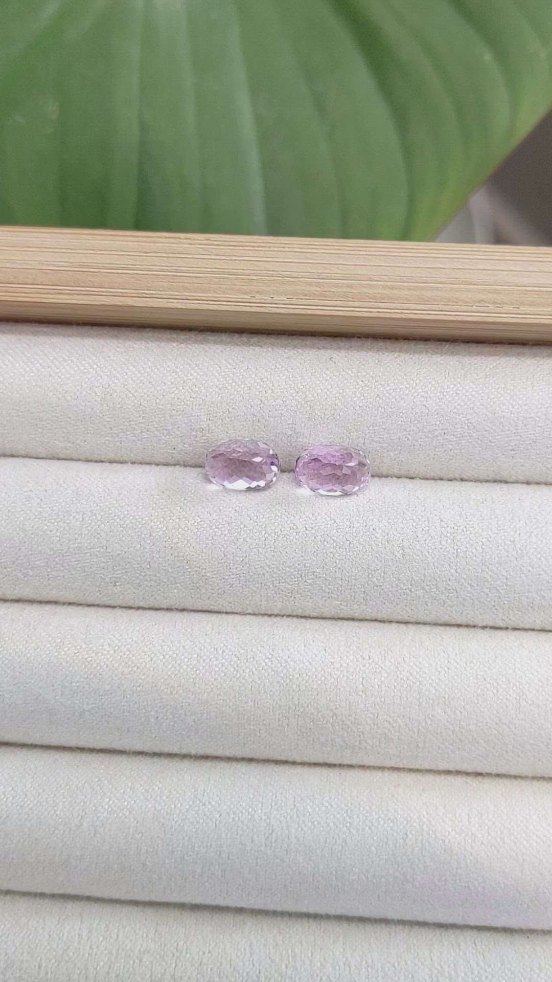 3.69&nbsp;Ct.Tw.Total Carat Weight Kunzite Pair from Afghanistan Size Video
