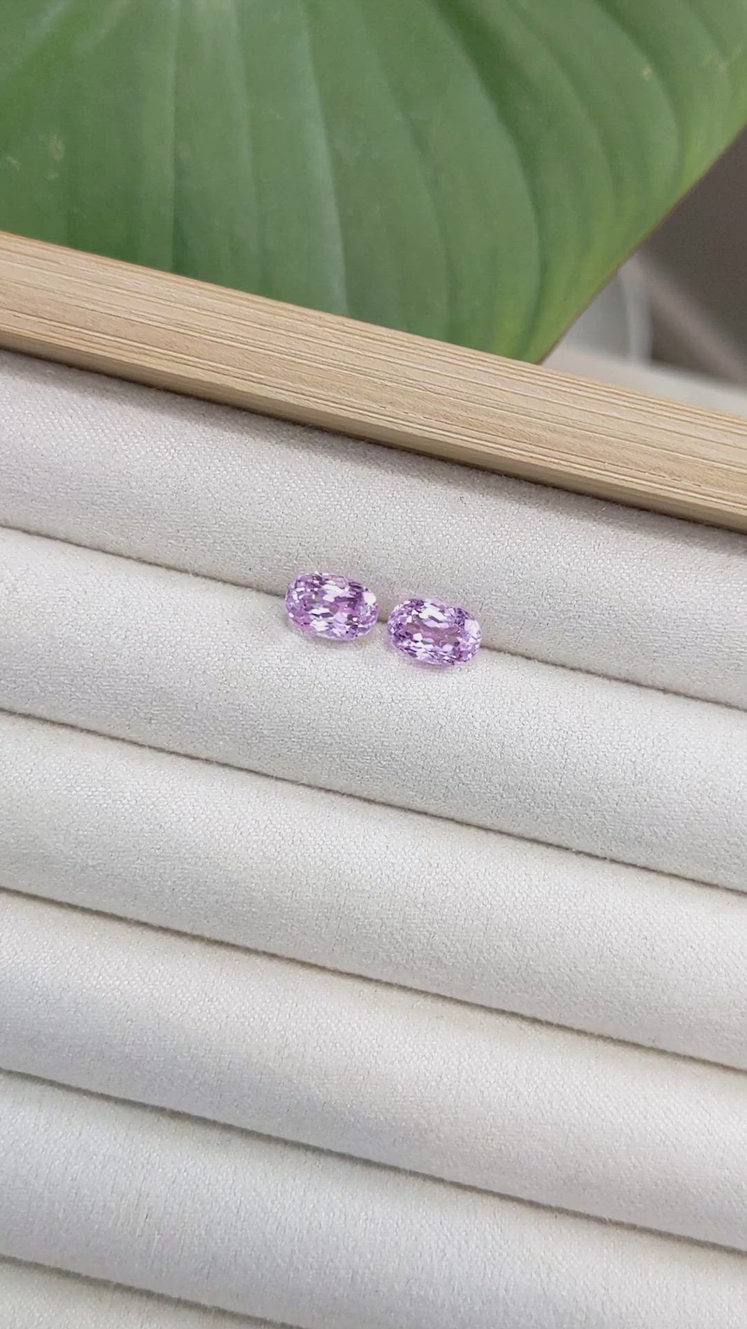 3.69&nbsp;Ct.Tw.Total Carat Weight Kunzite Pair from Afghanistan Size Video