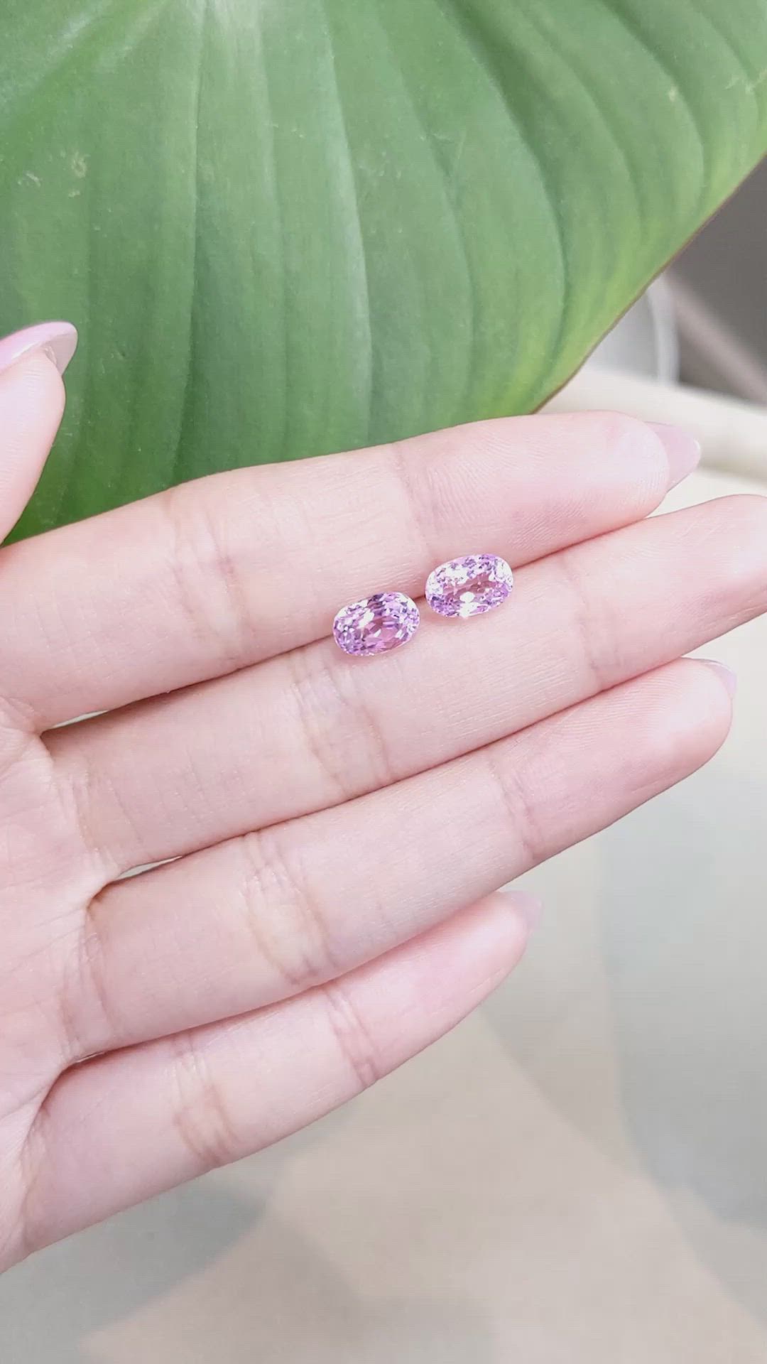 3.69&nbsp;Ct.Tw.Total Carat Weight Kunzite Pair from Afghanistan Size Video