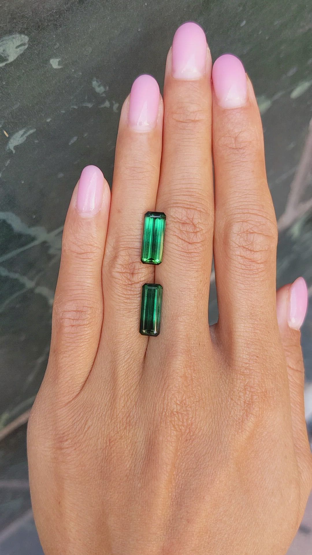 6.96 Ct.Tw.Total Carat Weight Tourmaline Pair from Brazil Size Video