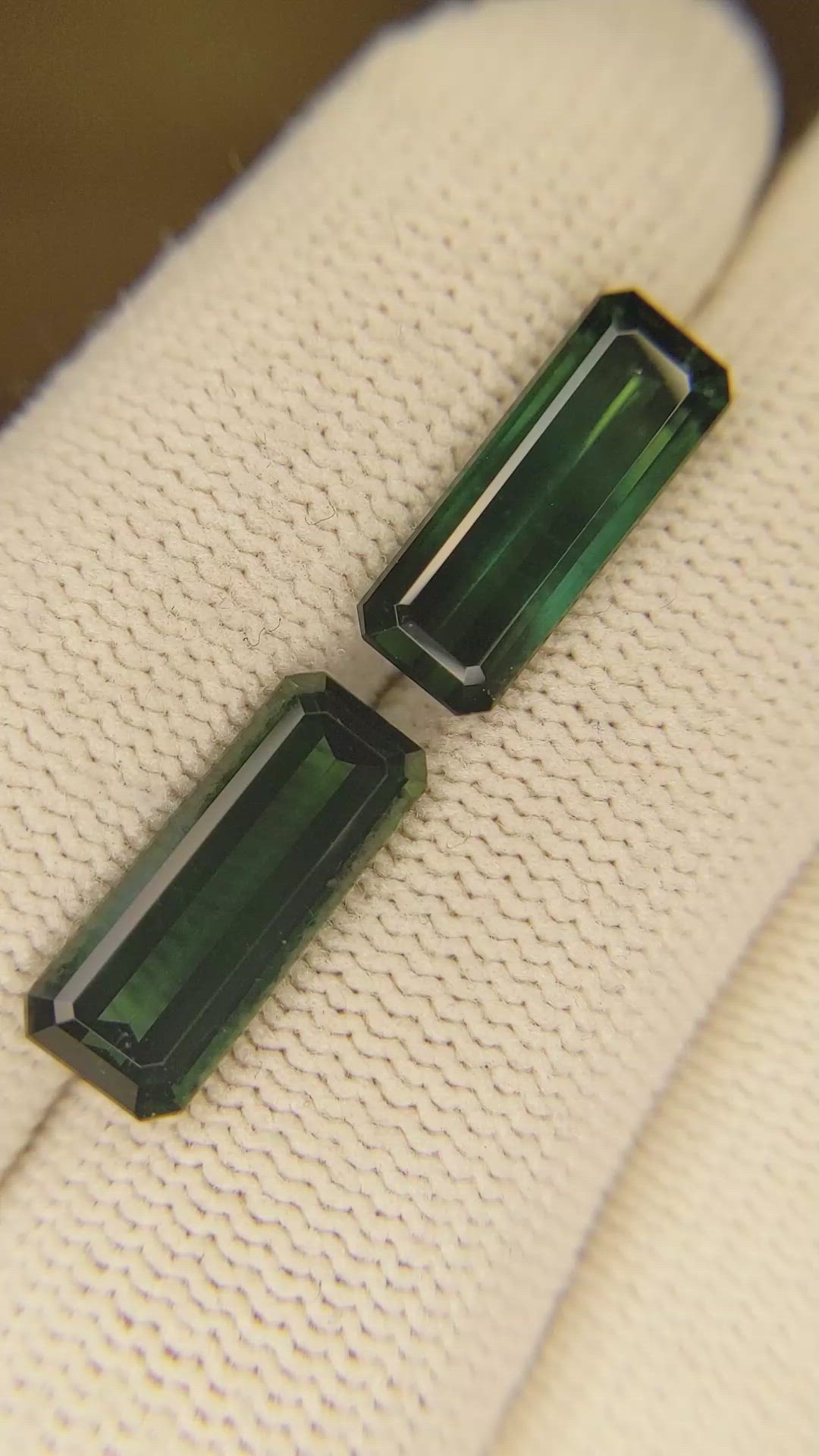 6.96 Ct.Tw.Total Carat Weight Tourmaline Pair from Brazil Size Video