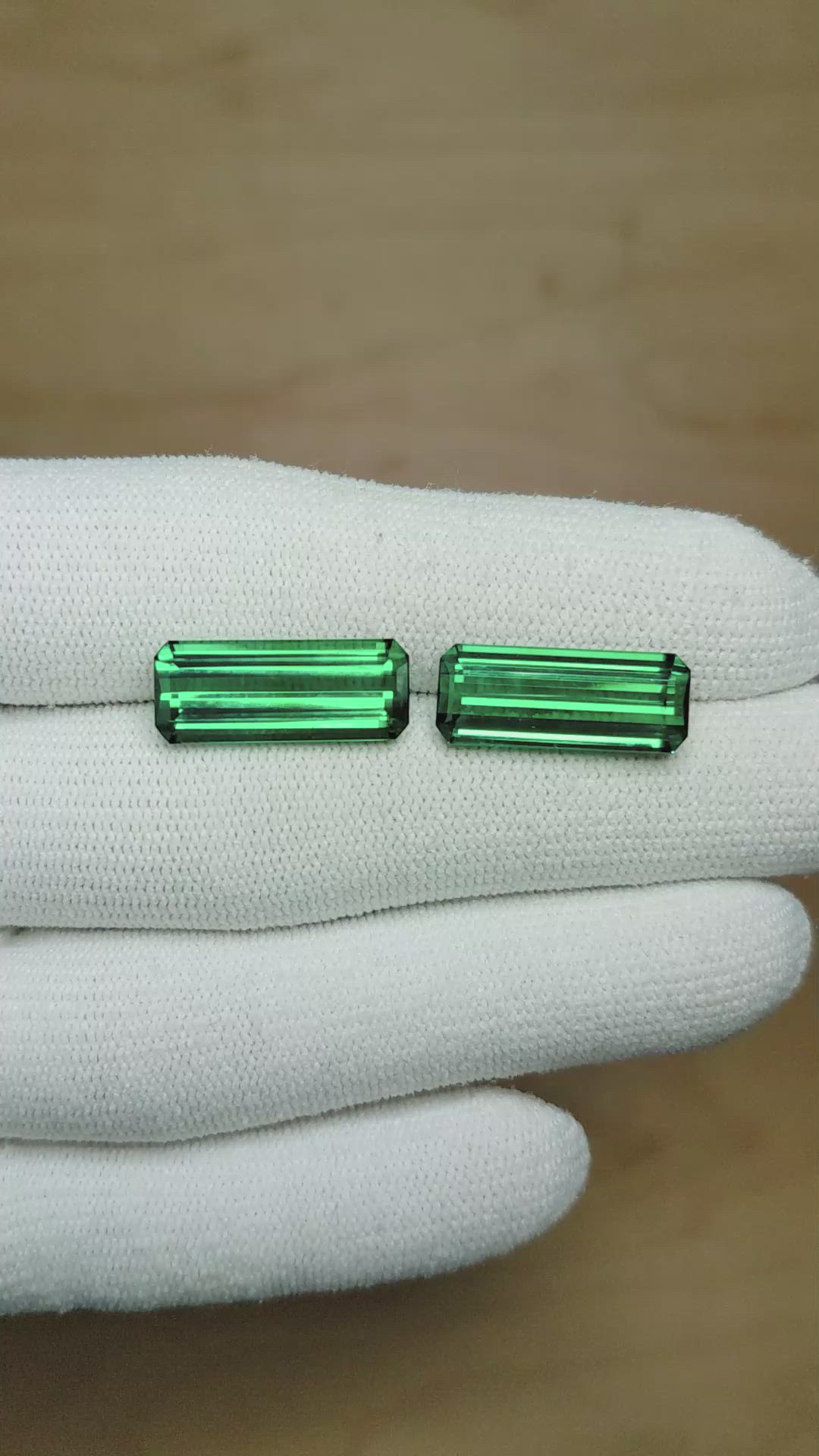 14.48 Ct.Tw.Total Carat Weight Tourmaline Pair from Brazil Size Video