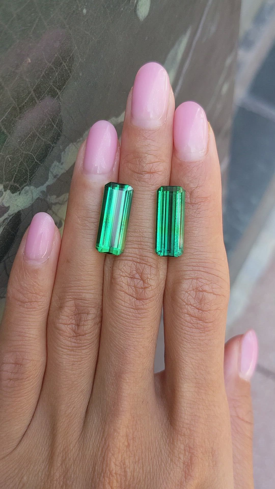 14.48 Ct.Tw.Total Carat Weight Tourmaline Pair from Brazil Size Video