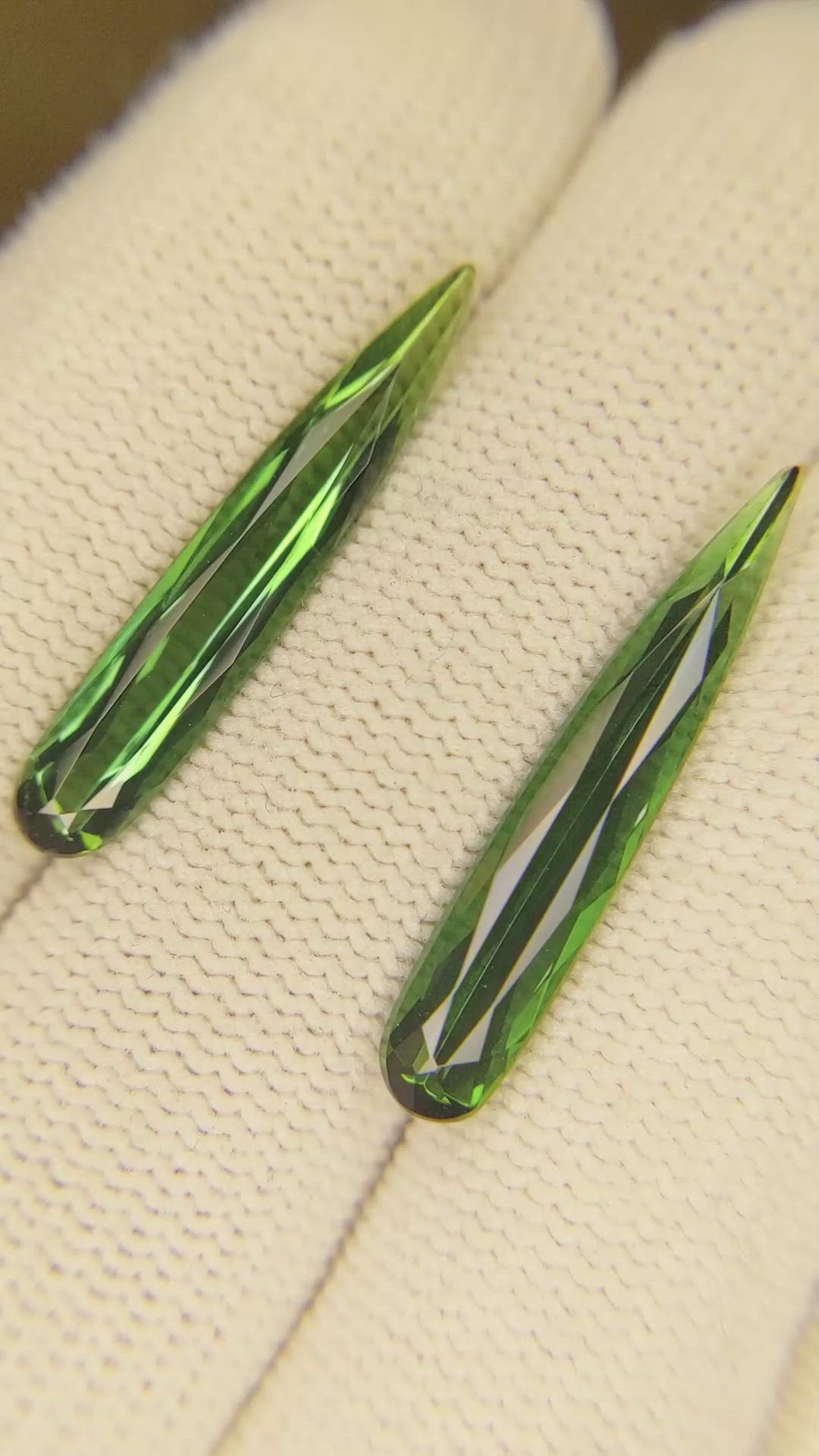 6.08 Ct.Tw.Total Carat Weight Tourmaline Pair from Brazil Size Video