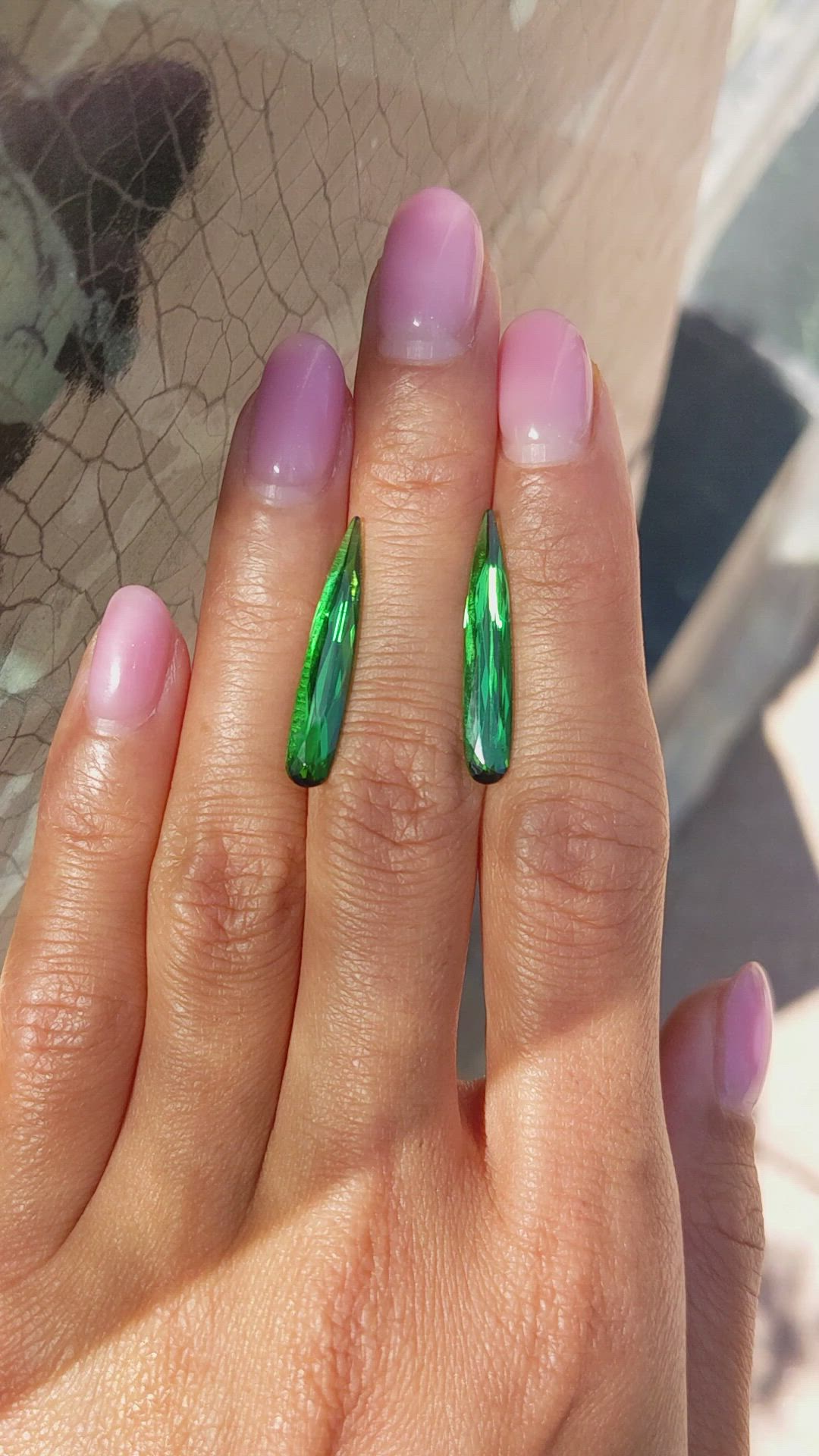 6.08 Ct.Tw.Total Carat Weight Tourmaline Pair from Brazil Size Video