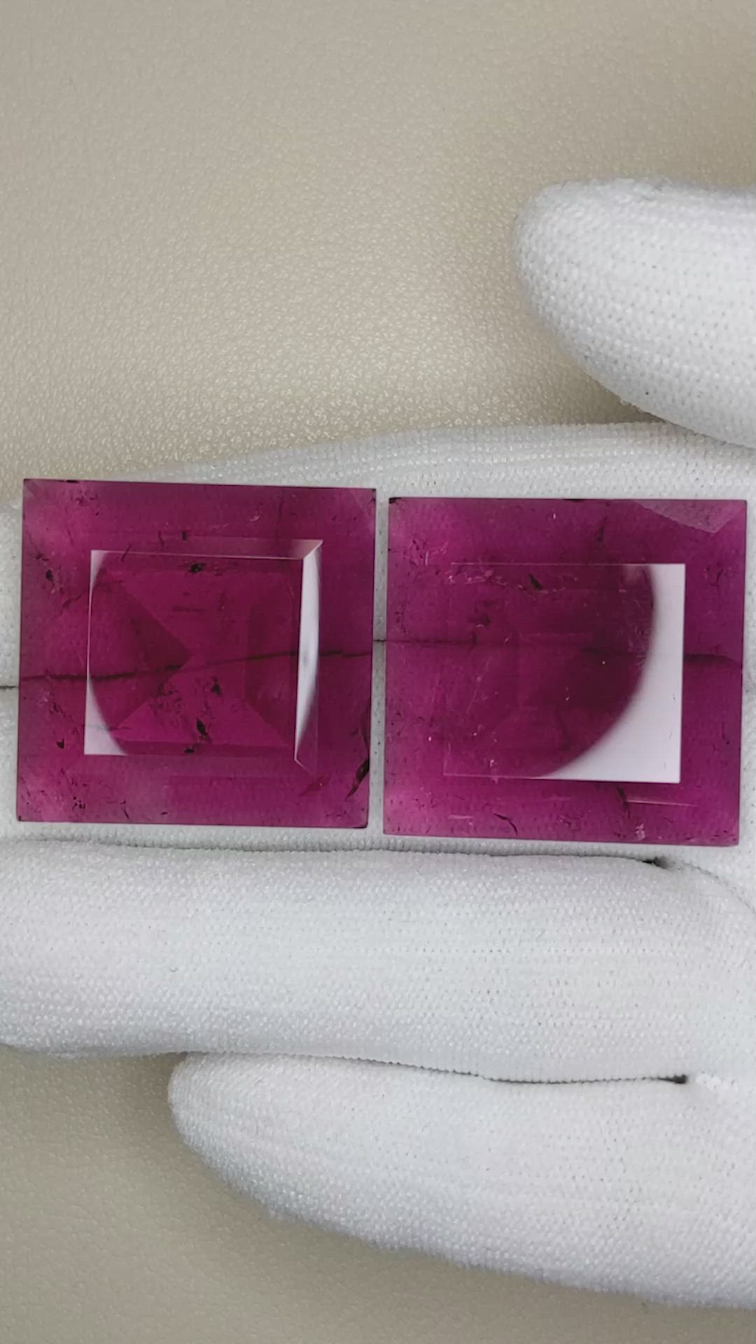 83.06&nbsp;Ct.Tw.Total Carat Weight Pinkish Purple Tourmaline Pair from Mozambique Size Video