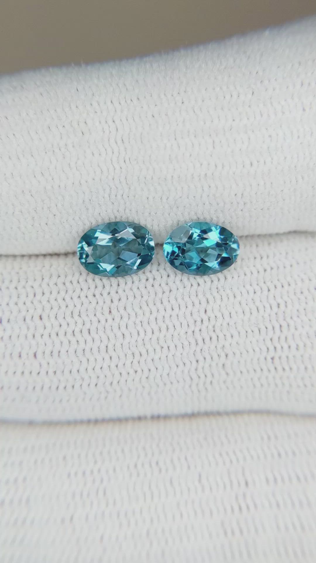 1.96 Ct.Tw.Total Carat Weight Topaz Pair from Brazil Size Video
