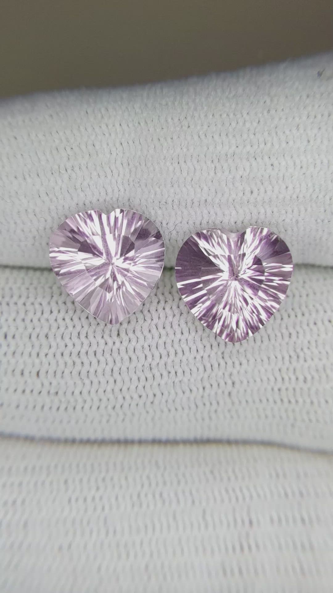 5.43 Ct.Tw.Total Carat Weight Amethyst Pair from Brazil Size Video