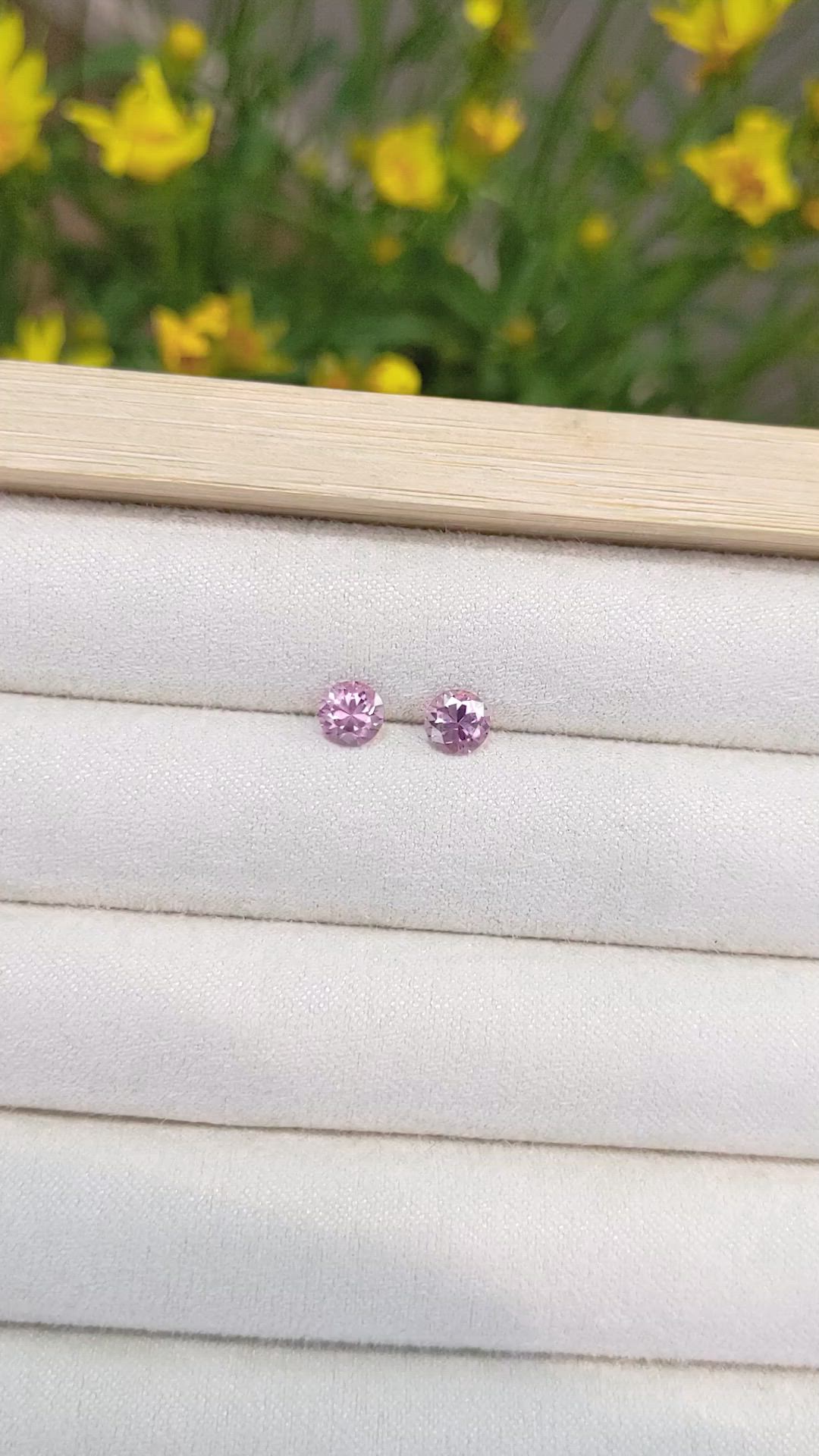 1.27 Ct.Tw.Total Carat Weight Malaya Garnet Pair from Tanzania Size Video