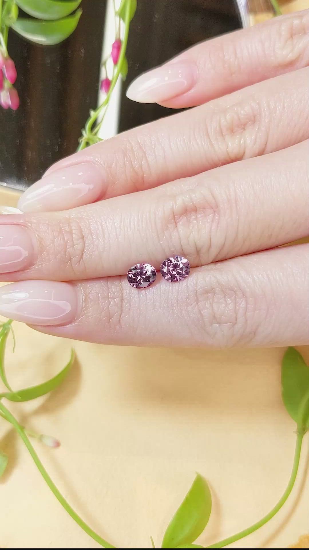 1.78 Ct.Tw.Total Carat Weight Malaya Garnet Pair from Tanzania Size Video