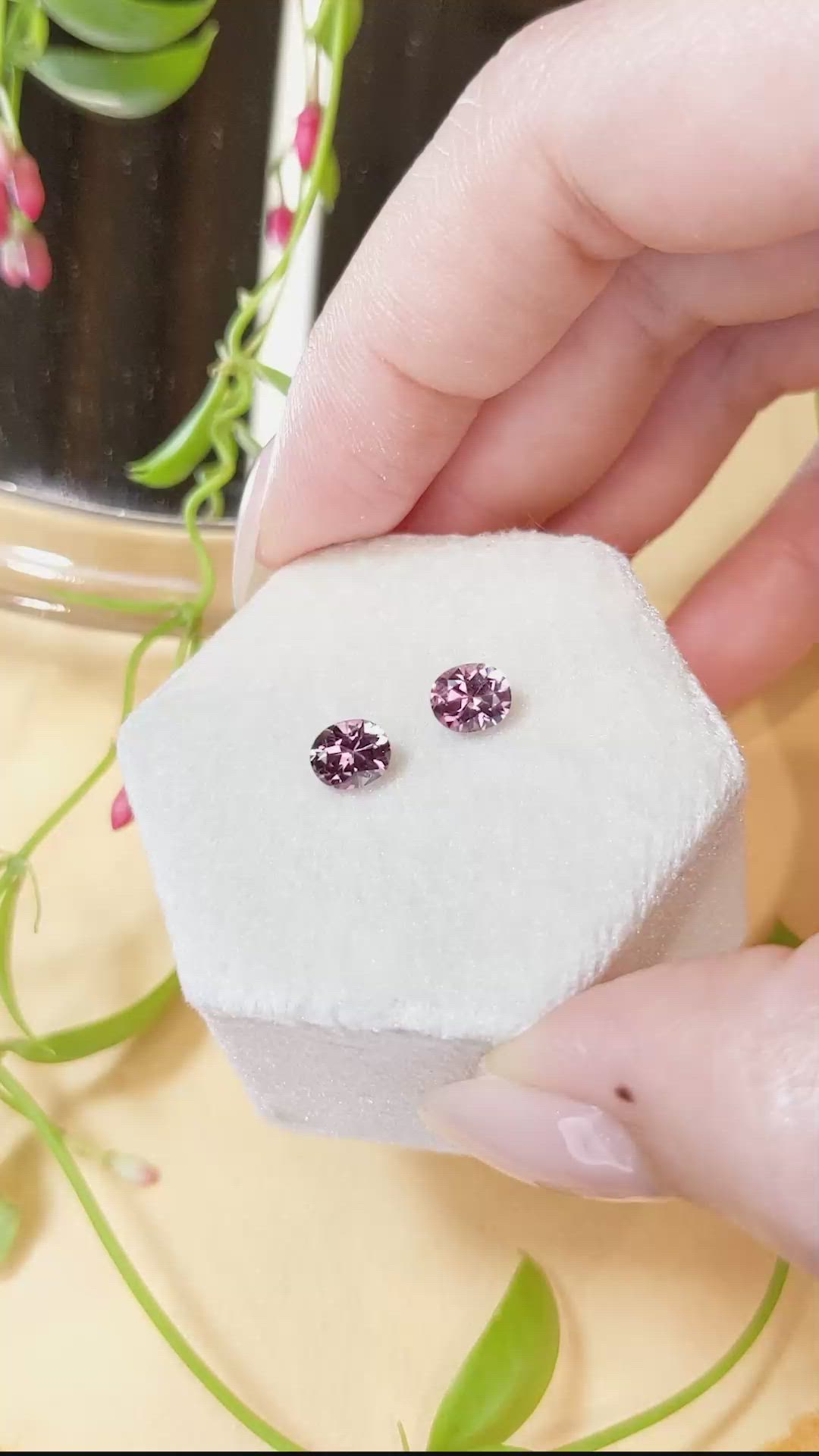 1.78 Ct.Tw.Total Carat Weight Malaya Garnet Pair from Tanzania Size Video