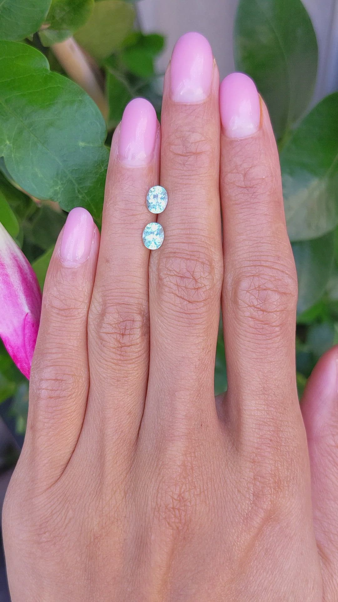 1.10 Ct.Tw.Total Carat Weight Paraiba Tourmaline Pair from Mozambique Size Video