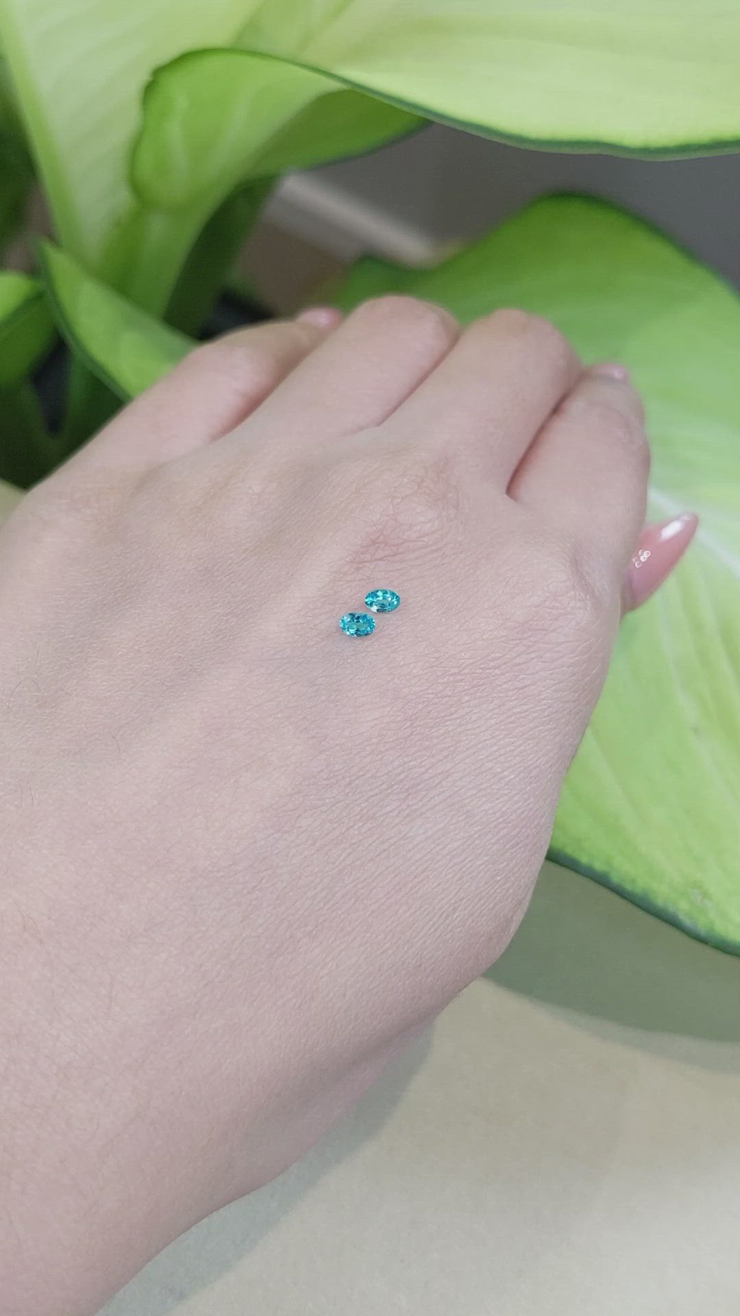 0.23 Ct.Tw.Total Carat Weight Paraiba Tourmaline Pair from Brazil Size Video