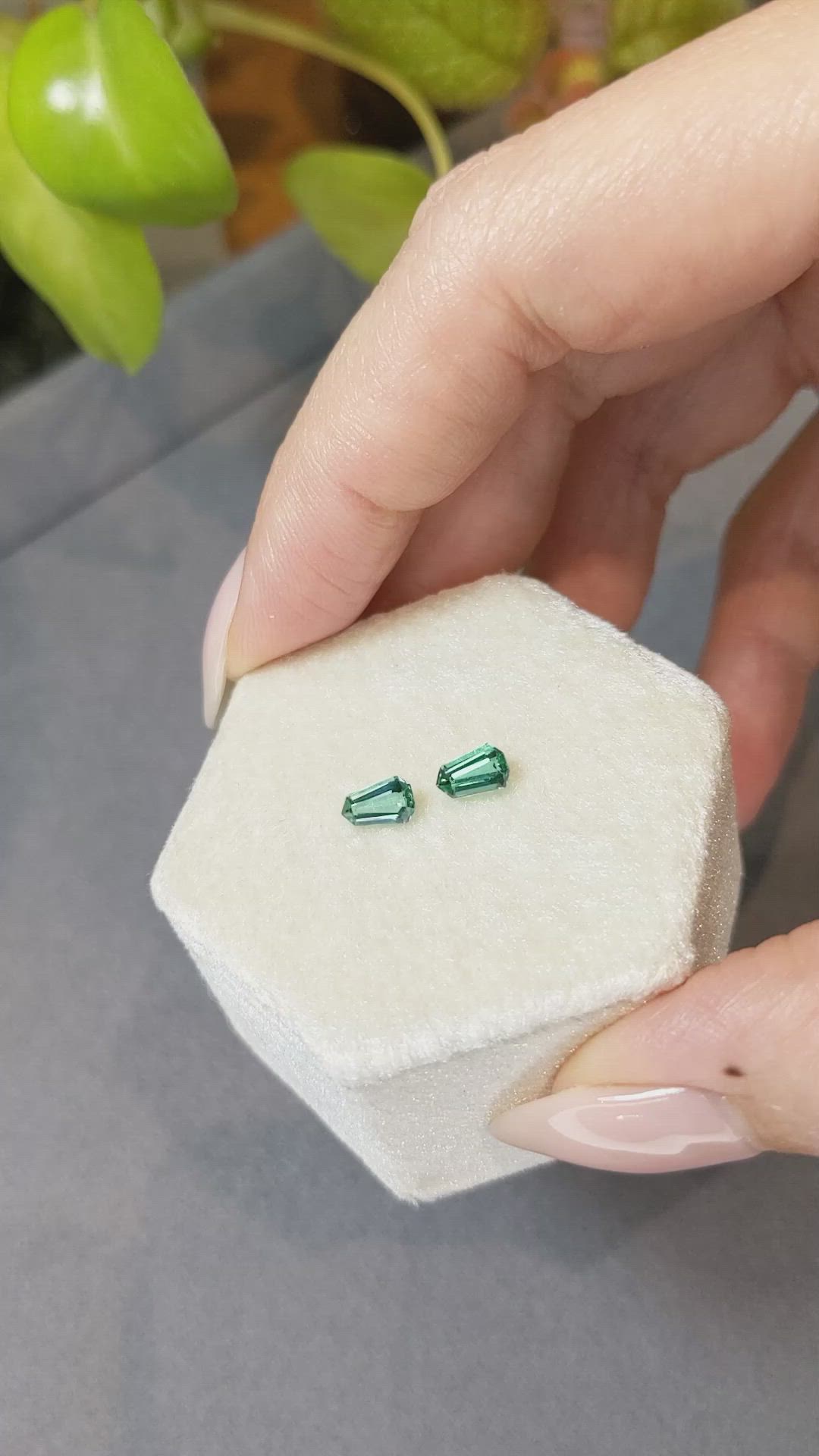 0.80 Ct.Tw.Total Carat Weight Tourmaline Pair from Brazil Size Video