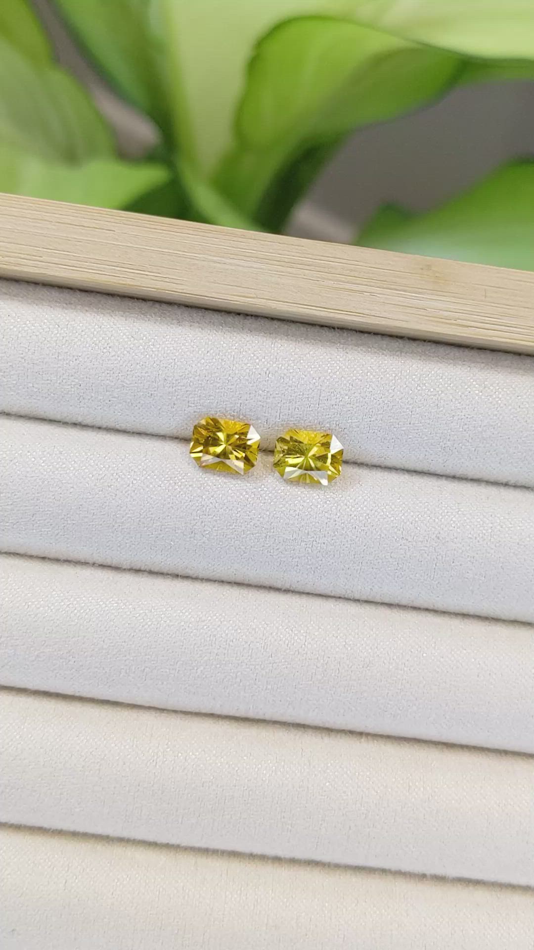 2.62 Ct.Tw.Total Carat Weight Beryl Pair Size Video