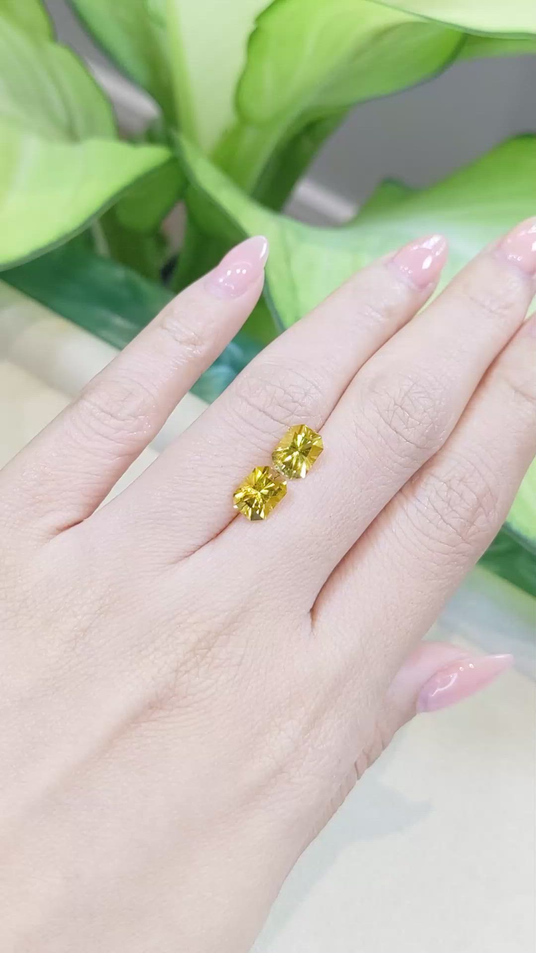 2.62 Ct.Tw.Total Carat Weight Beryl Pair Size Video