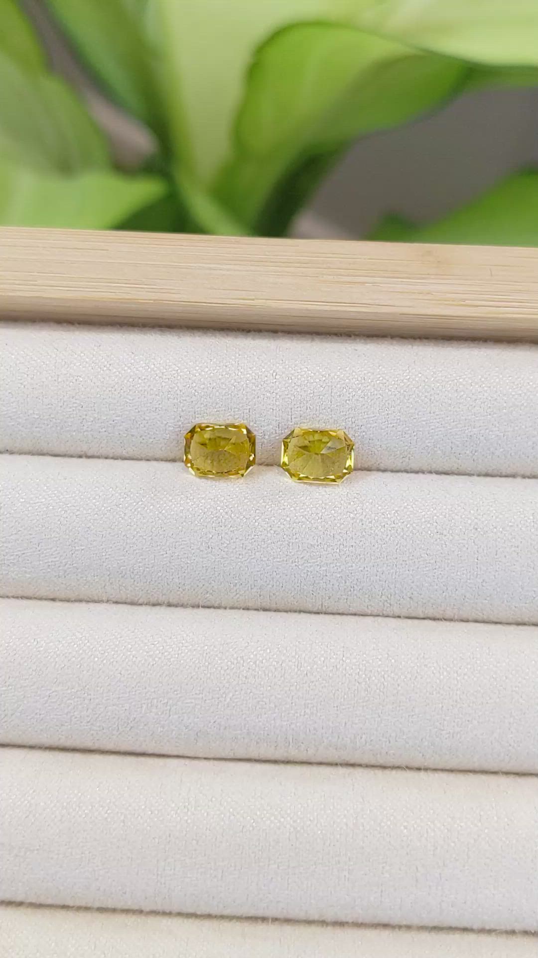 2.62 Ct.Tw.Total Carat Weight Beryl Pair Size Video