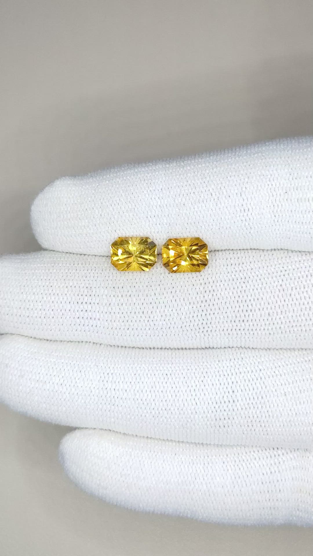 2.62 Ct.Tw.Total Carat Weight Beryl Pair Size Video