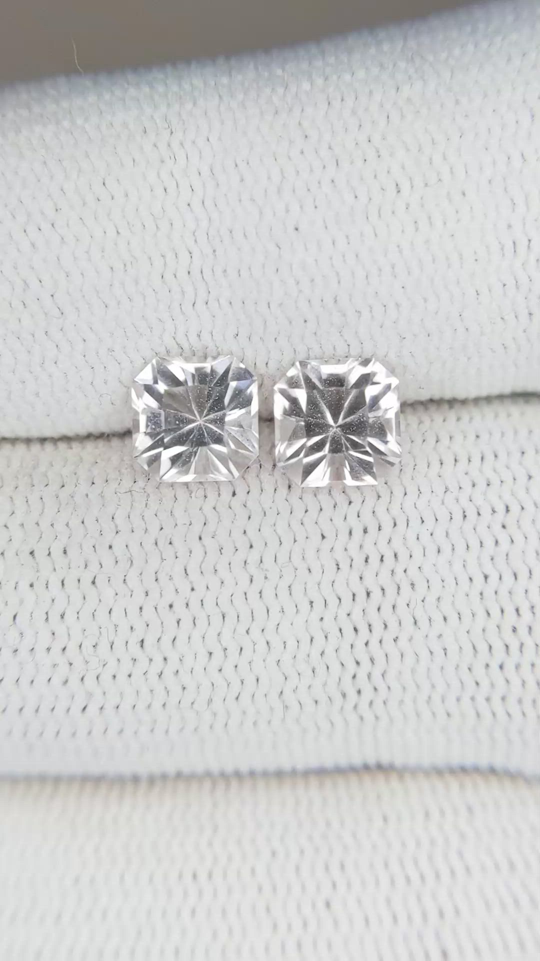 1.63 Ct.Tw.Total Carat Weight Morganite Pair from Brazil Size Video