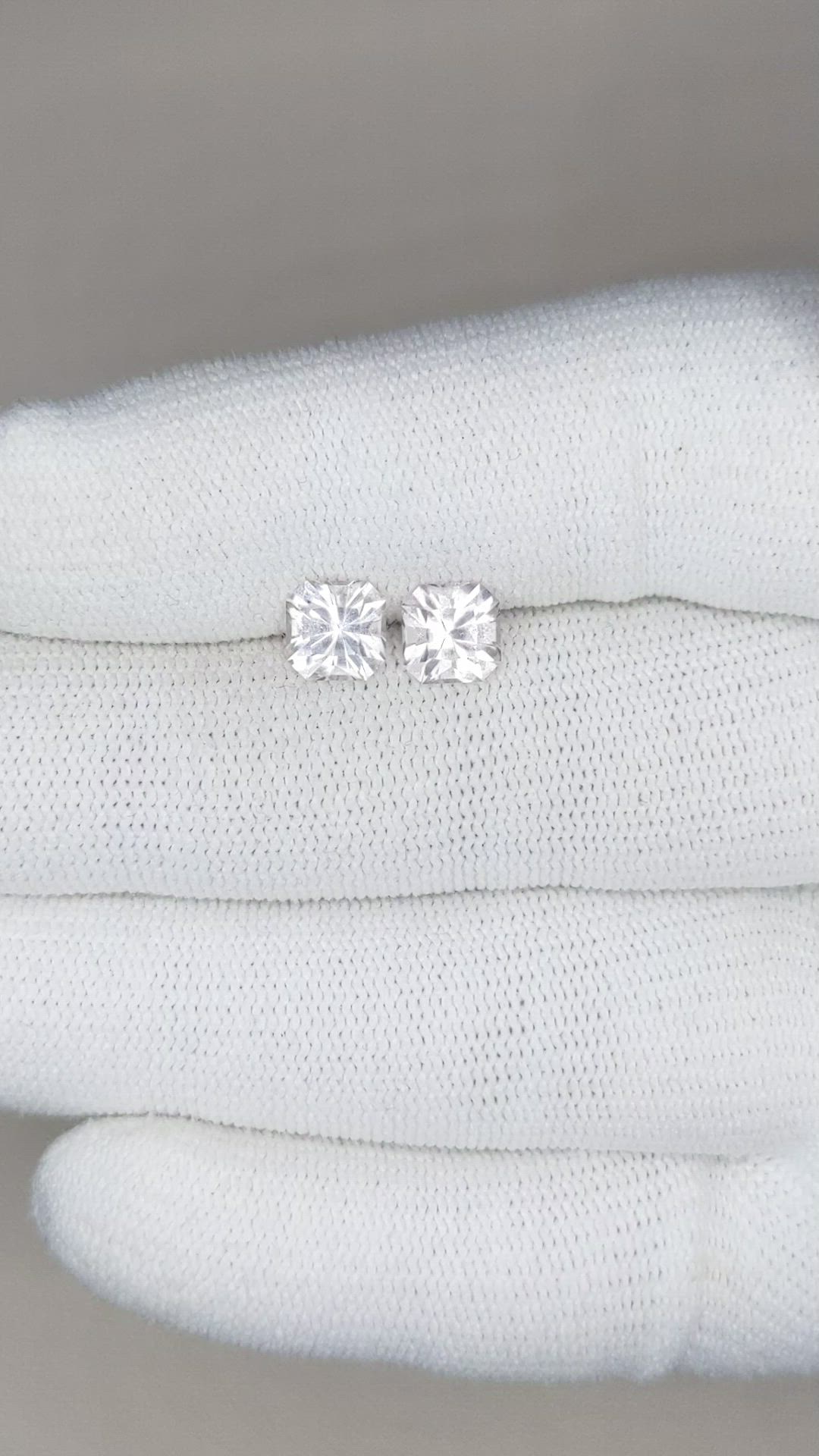 1.63 Ct.Tw.Total Carat Weight Morganite Pair from Brazil Size Video