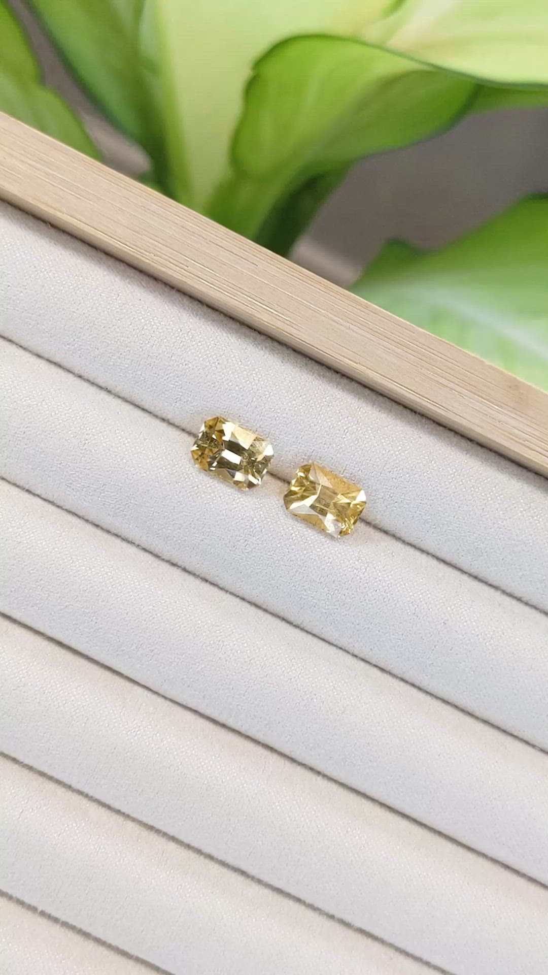 4.39 Ct.Tw.Total Carat Weight Beryl Pair Size Video