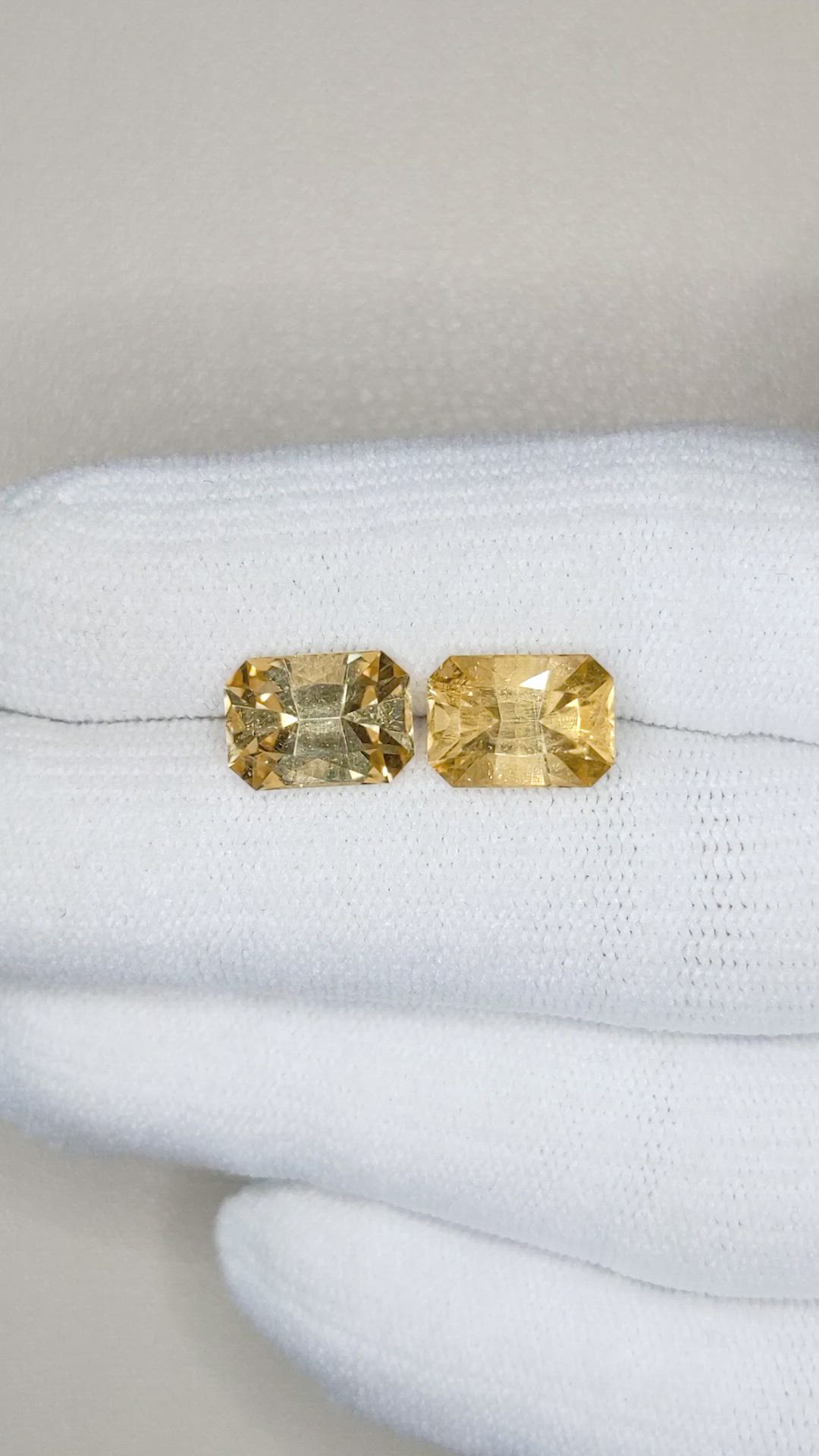 4.39 Ct.Tw.Total Carat Weight Beryl Pair Size Video