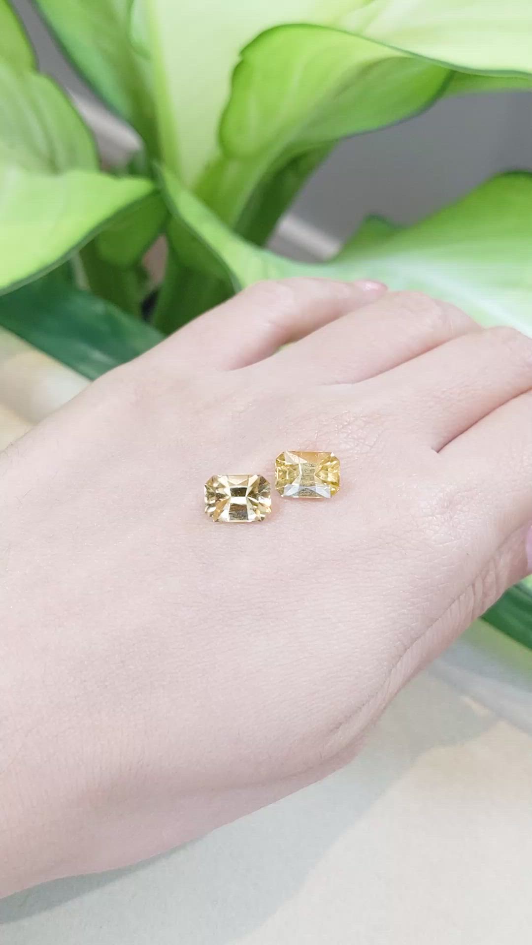 4.39 Ct.Tw.Total Carat Weight Beryl Pair Size Video