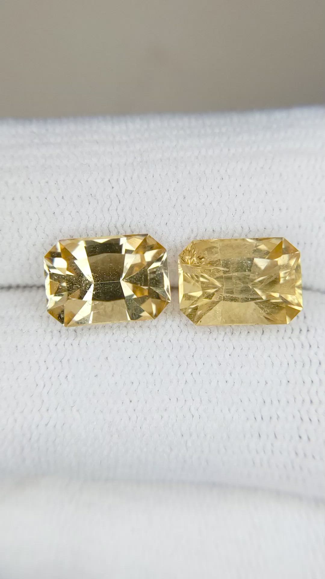 4.39 Ct.Tw.Total Carat Weight Beryl Pair Size Video