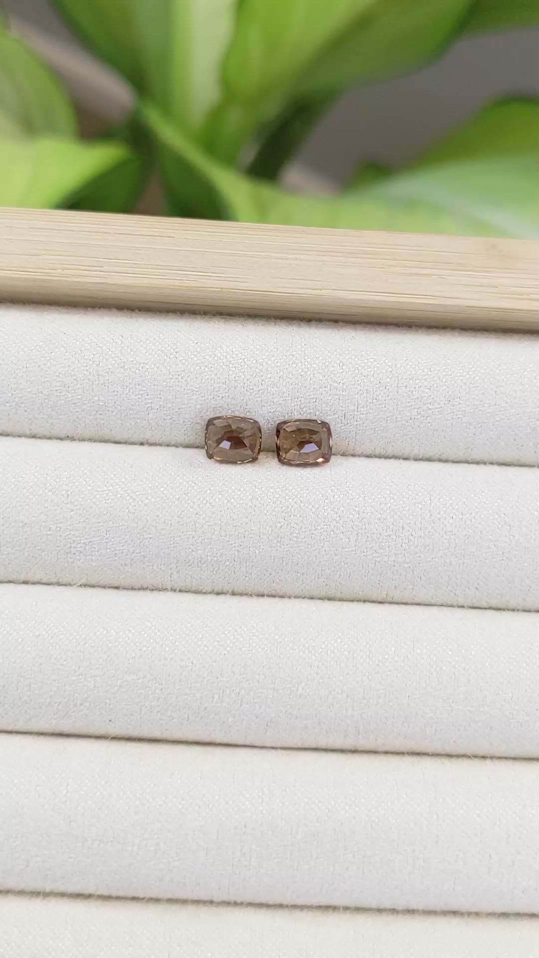 2.40 Ct.Tw.Total Carat Weight Garnet Pair from Madagascar Size Video