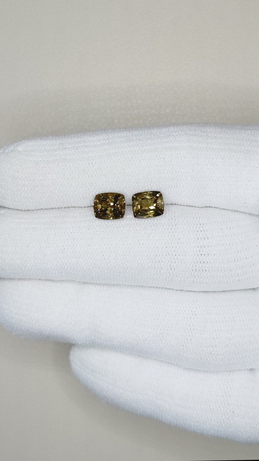 2.40 Ct.Tw.Total Carat Weight Garnet Pair from Madagascar Size Video