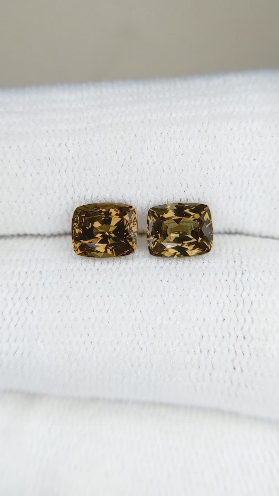 2.40 Ct.Tw.Total Carat Weight Garnet Pair from Madagascar Size Video