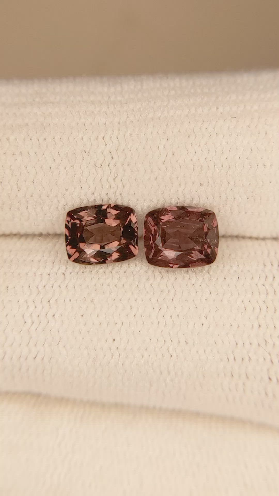 2.34 Ct.Tw.Total Carat Weight Garnet Pair from Madagascar Size Video