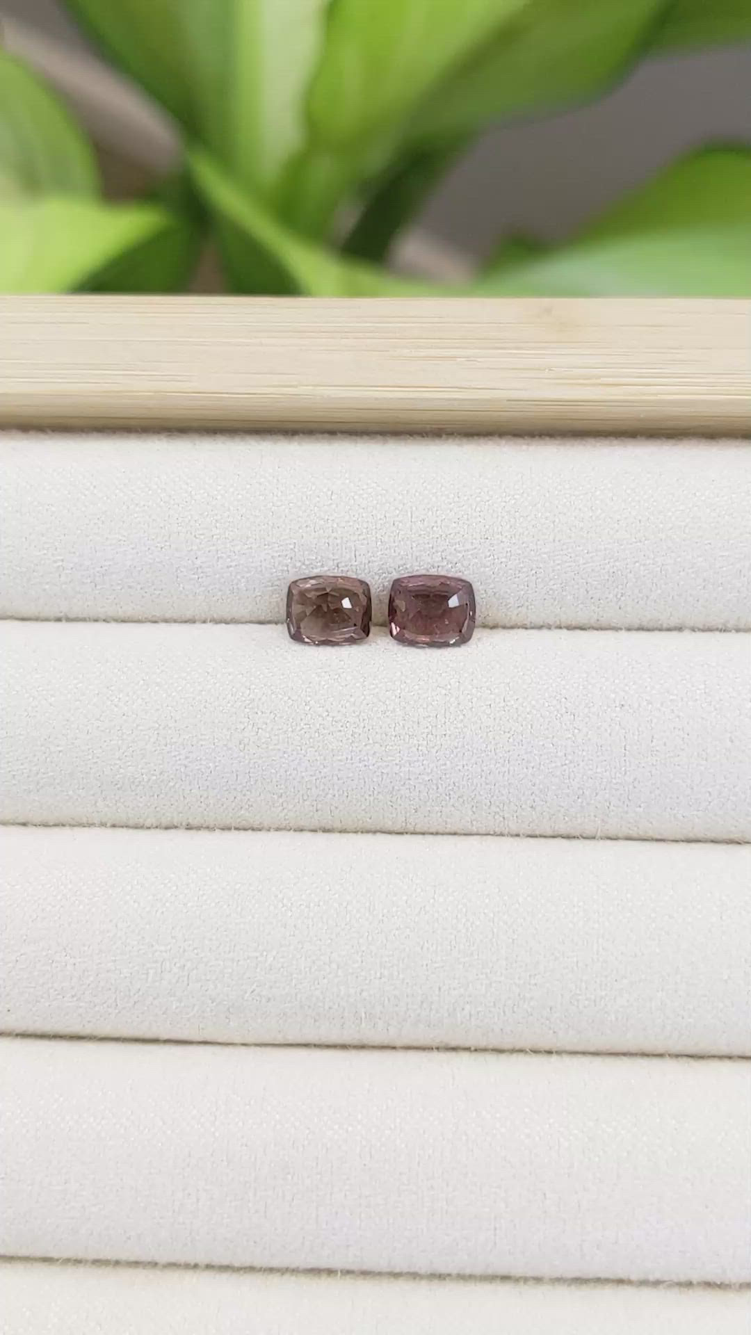 2.34 Ct.Tw.Total Carat Weight Garnet Pair from Madagascar Size Video