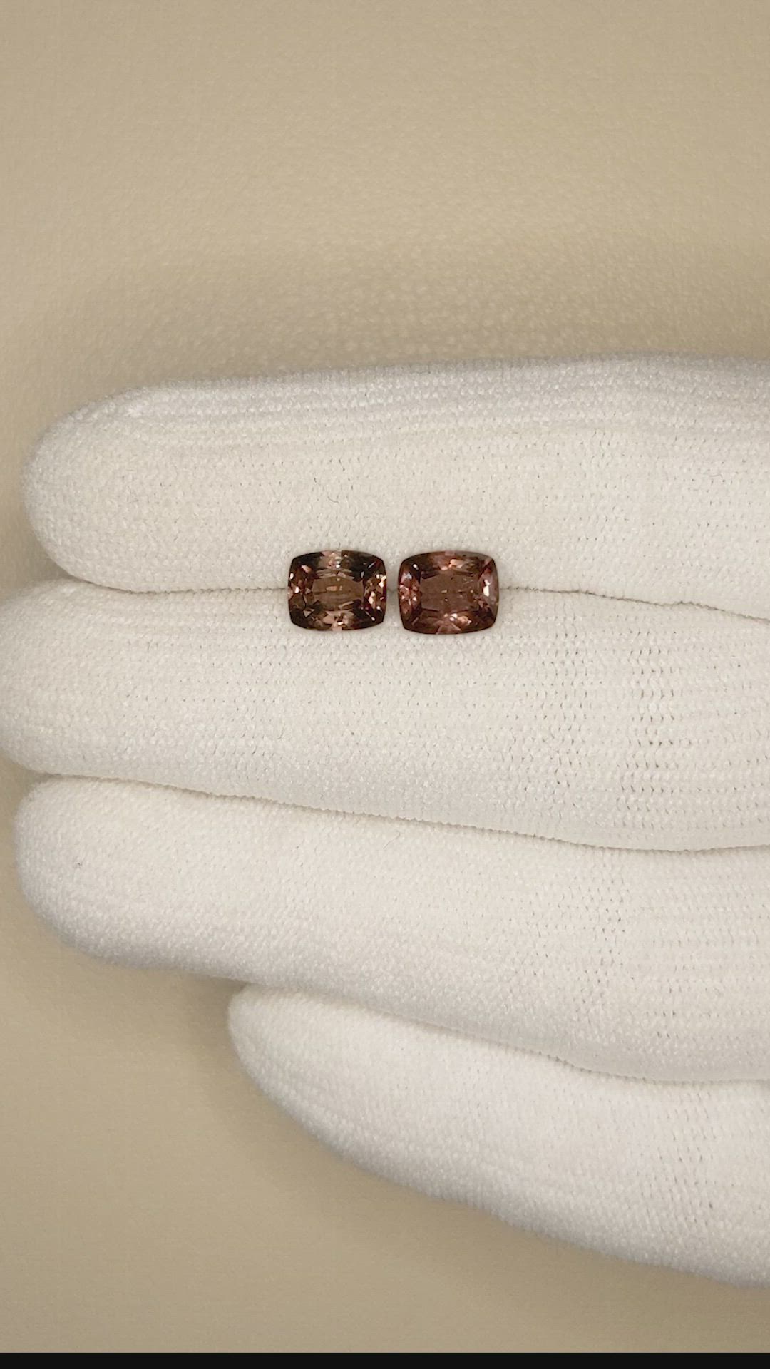 2.34 Ct.Tw.Total Carat Weight Garnet Pair from Madagascar Size Video