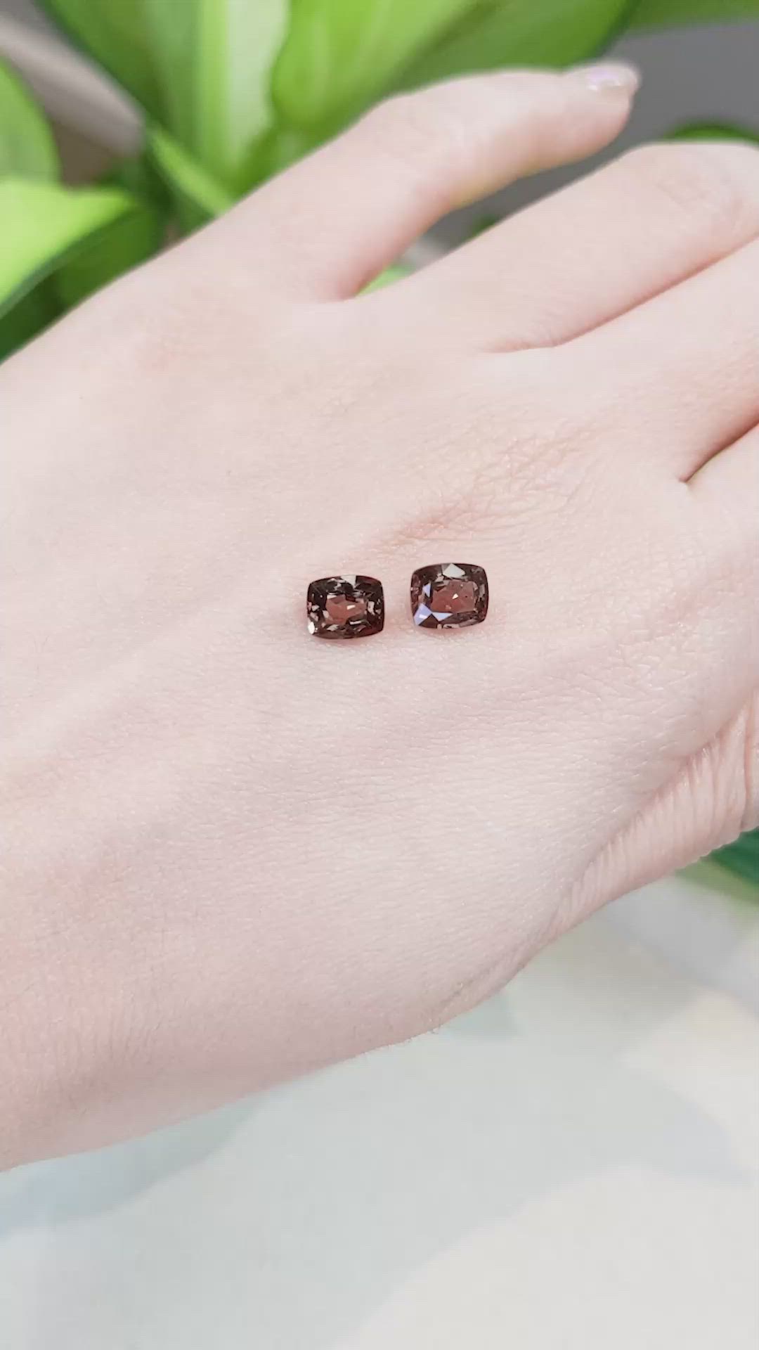 2.34 Ct.Tw.Total Carat Weight Garnet Pair from Madagascar Size Video